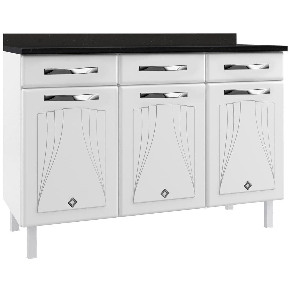 Balcao Star 3 Portas 2 Gavetas Sem Tampo - Telasul