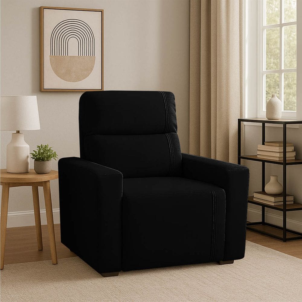 Poltrona Retratil e Reclinavel Com Porta Copo Maisa Preto