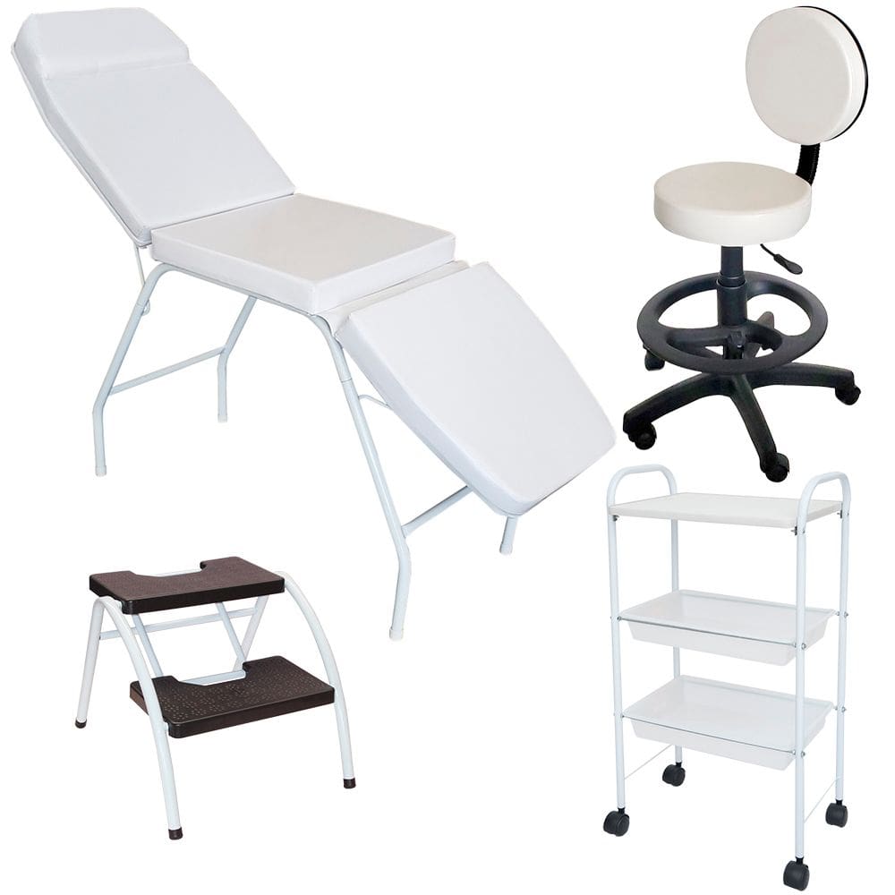 Kit Completo Clínica Estética: Maca Mocho Escada e Carrinho