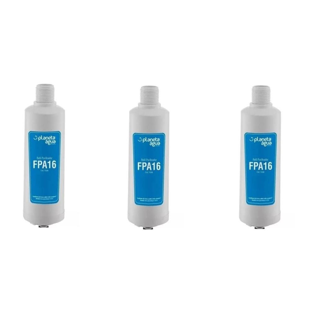 Kit 3 un Refil Filtro Fpa16  Purificador Água Libell, Aqua Flex, Bebedouros de Pressão Press, Press Baby e Press Side.