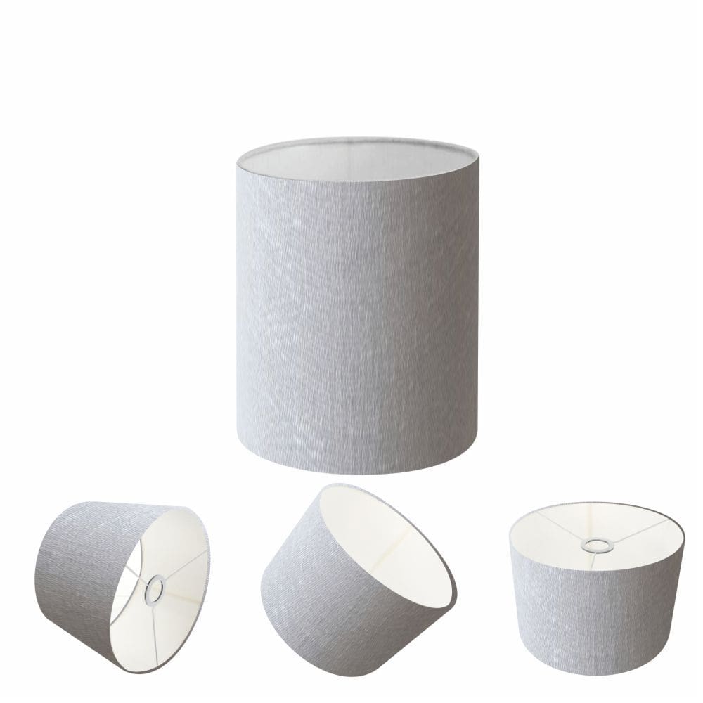 Cúpula Abajur Cilíndrica Cp-7001 Ø13x15cm - Rustico Cinza