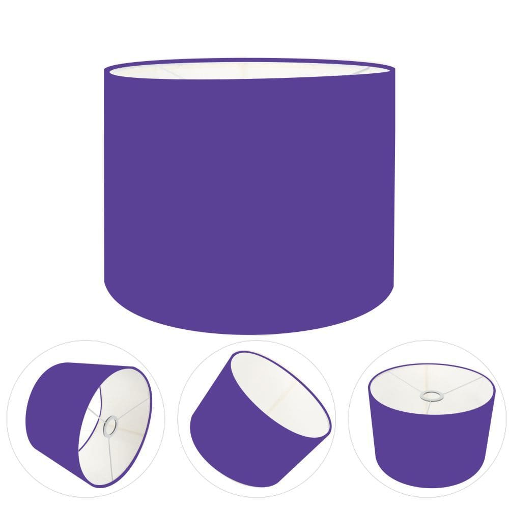 Cúpula Abajur Cilíndrica Cp-7020 Ø45x21cm Roxo