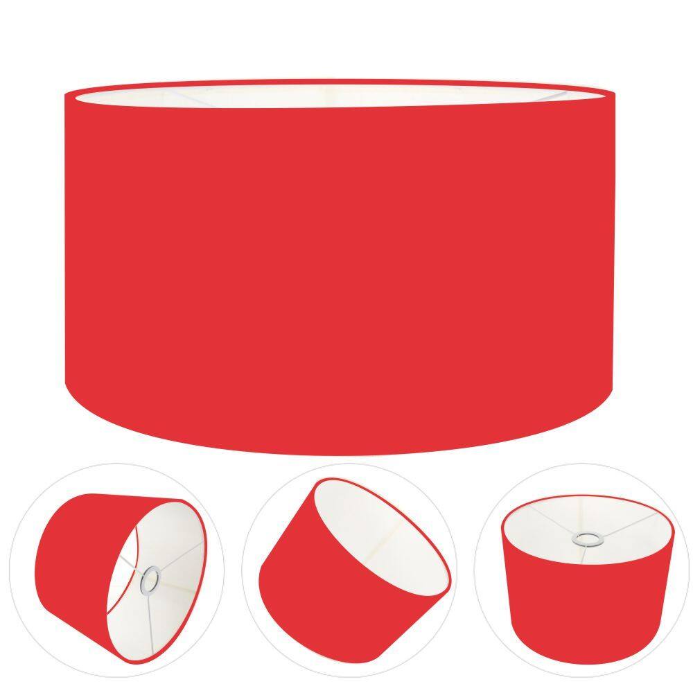 Cúpula Abajur Cilíndrica Cp-8025 Ø50x30cm Vermelho