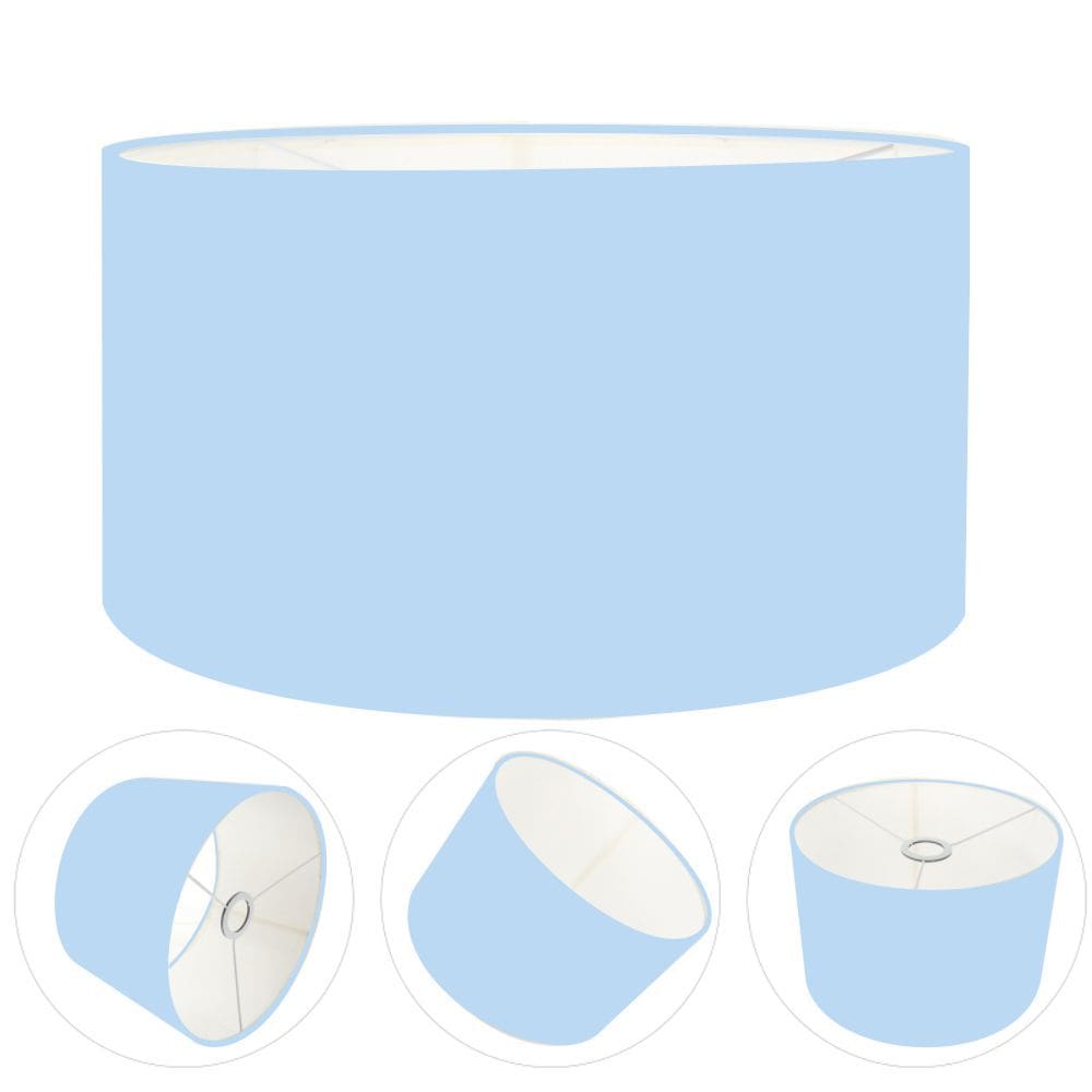 Cúpula Abajur Cilíndrica Cp-8028 Ø60x30cm Azul Bebê