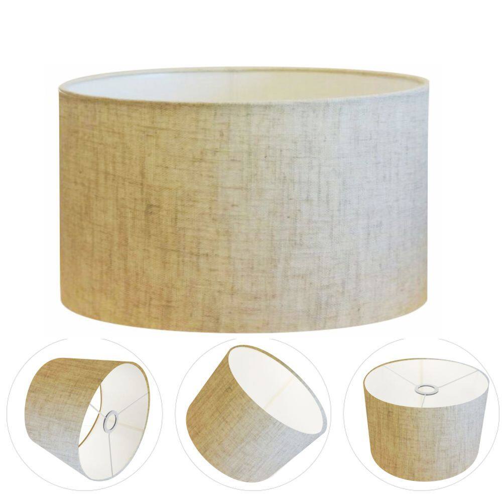 Cúpula Abajur Cilíndrica Cp-8024 Ø50x25cm Rustico Bege