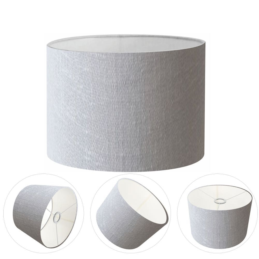 Cúpula Abajur Cilíndrica Cp-8022 Ø45x30cm Rustico Cinza