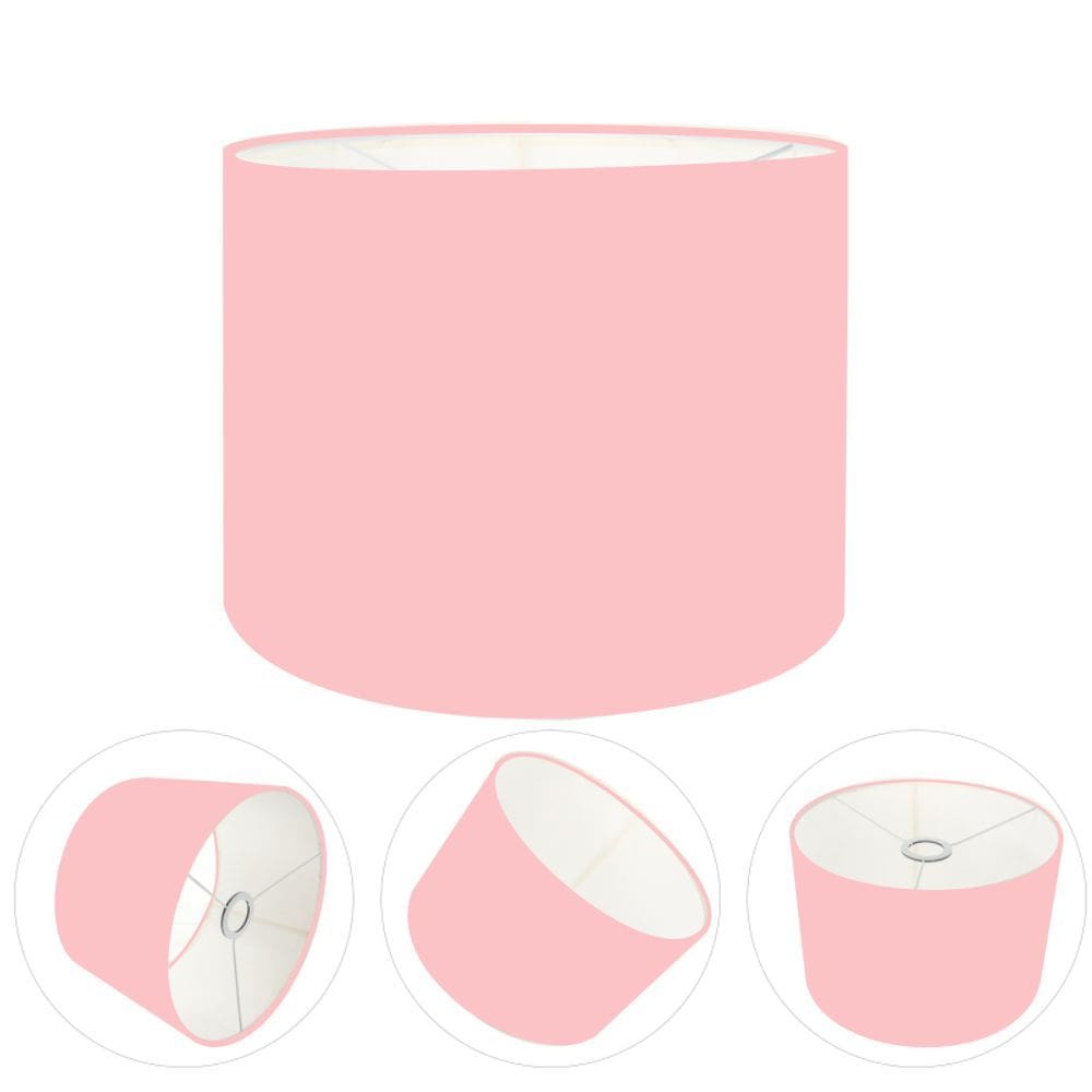Cúpula Abajur Cilíndrica Cp-8011 Ø30x21cm Rosa Bebê