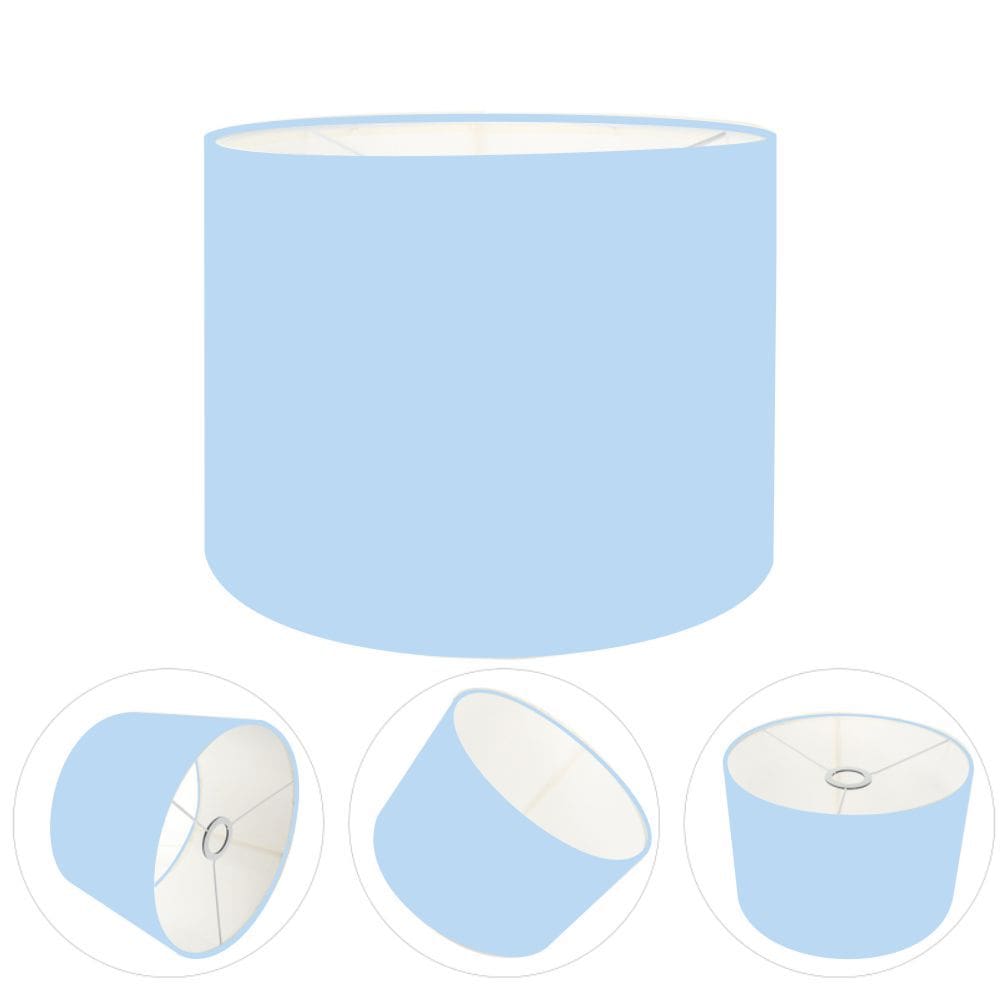Cúpula Abajur Cilíndrica Cp-8011 Ø30x21cm Azul Bebê