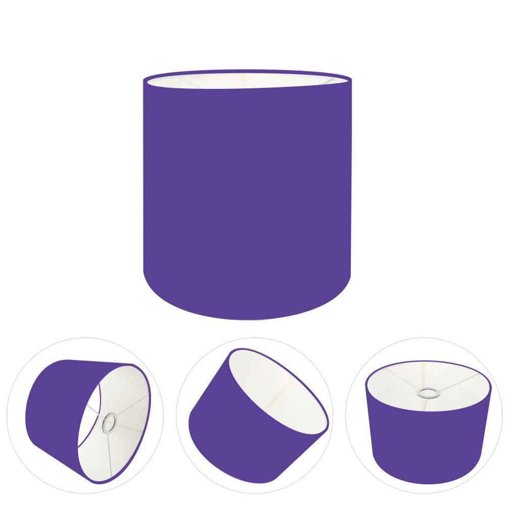 Cúpula Abajur Cilíndrica Cp-8005 Ø18x18cm Roxo