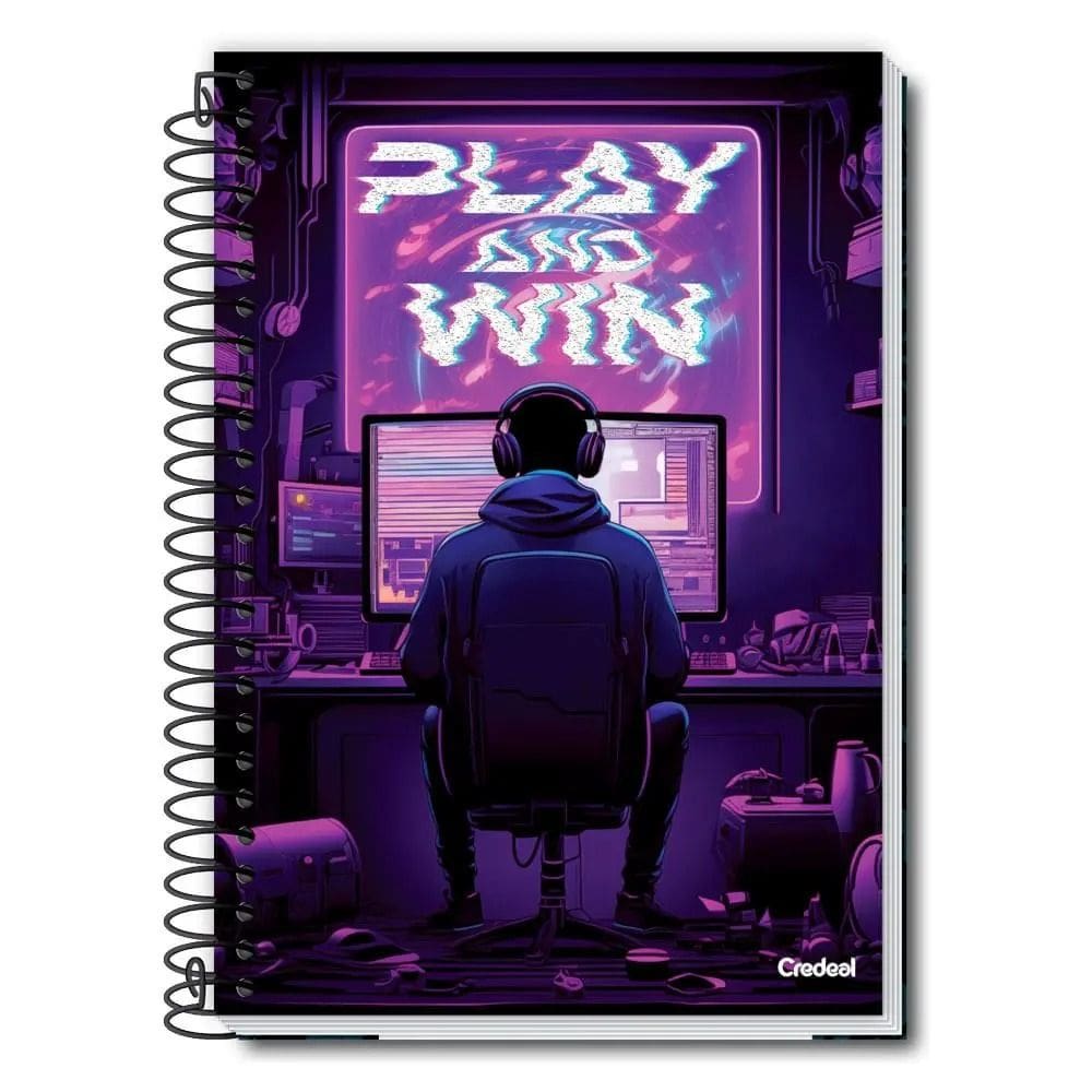 Kit C/3 Cadernos 10 Matérias 160 Folhas Masculino Credeal