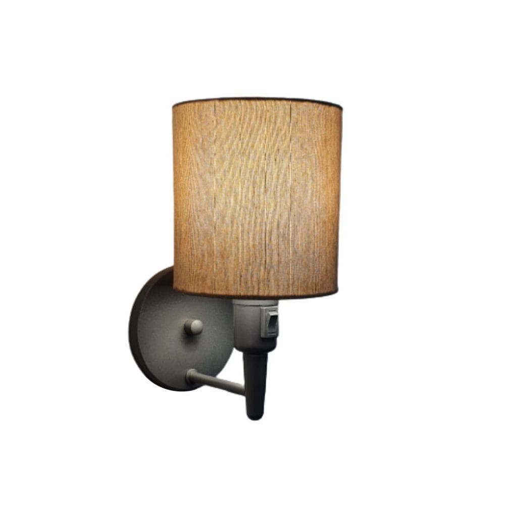 Arandela Cilíndrica Md-2030 Cinza Com Liga e Desliga Cupula Palha - Bivolt