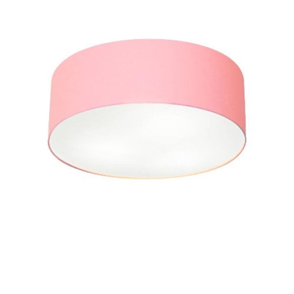 Plafon Para Sala de Jantar Cilíndrico SJ-3046 Cúpula Cor Rosa Bebê