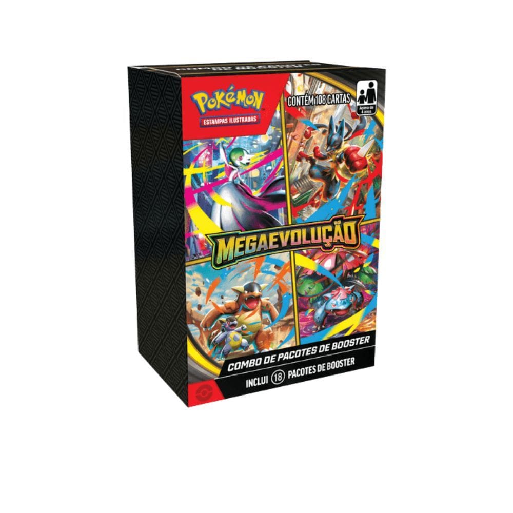 Pokémon Combo de Pacotes de Booster MegaEvolução Jogo de Cartas Copag Português