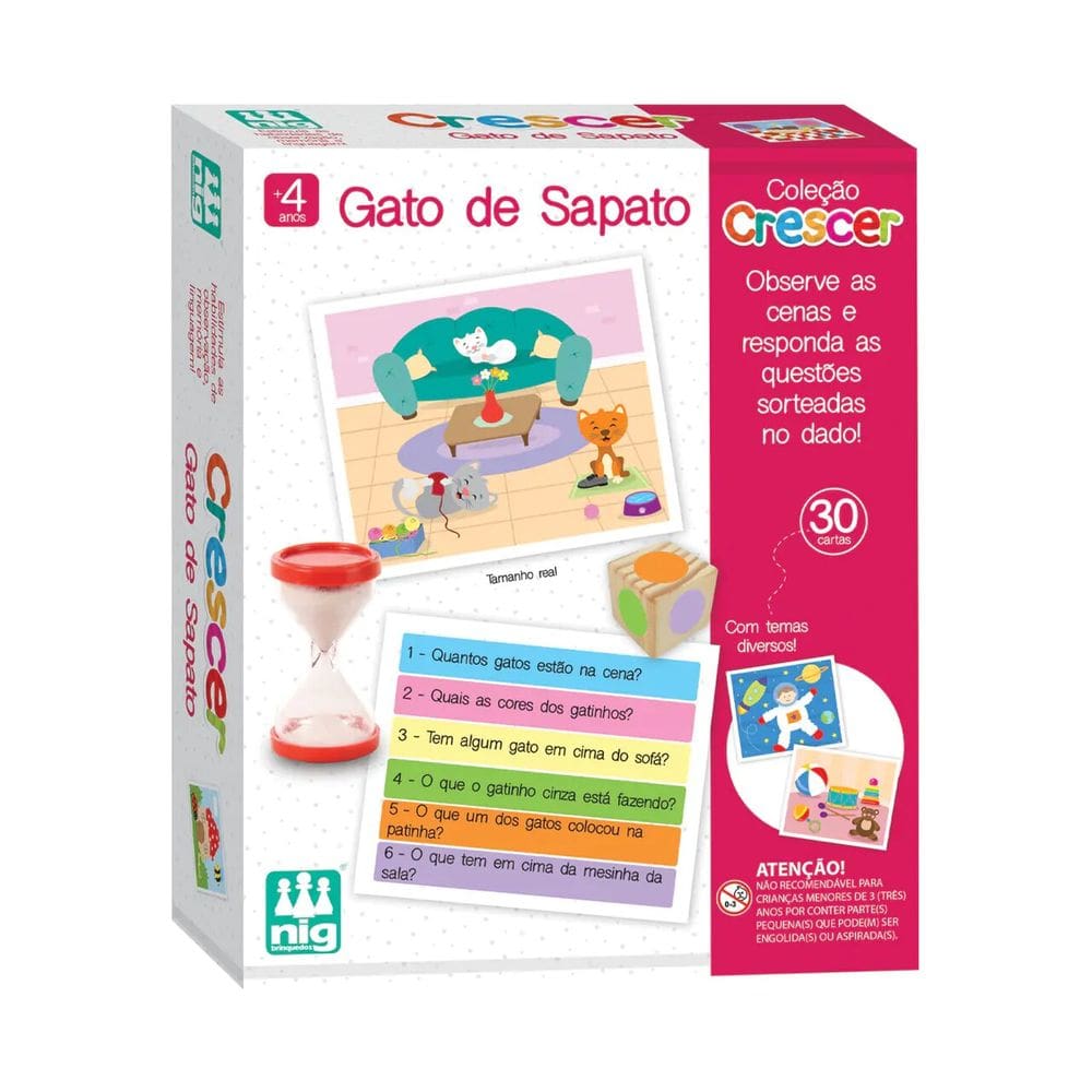 Jogo Gato De Sapato Coleção Crescer Educativo - Nig 0456