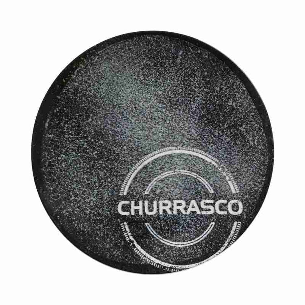 Prato Raso Churrasco Carbon Porcelana Decorada 25 cm Tramontina