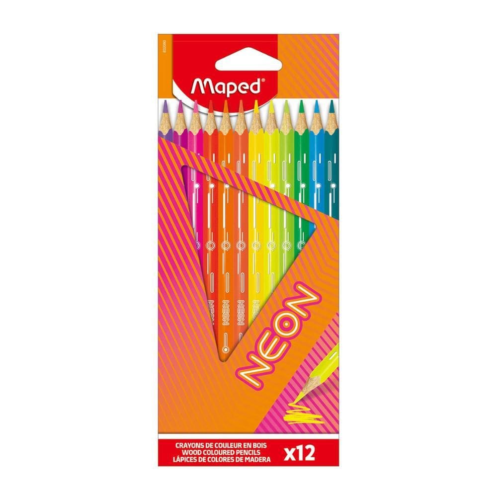Lápis de cor Neon 12 cores 832080ZV - Maped