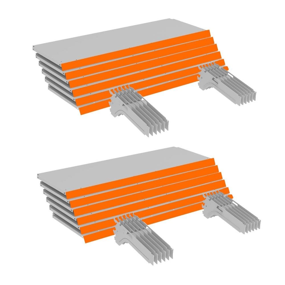 Kit 12 Bandejas Gondola Ponta FIT 40 Branco 12X 30x78 Pe Lar