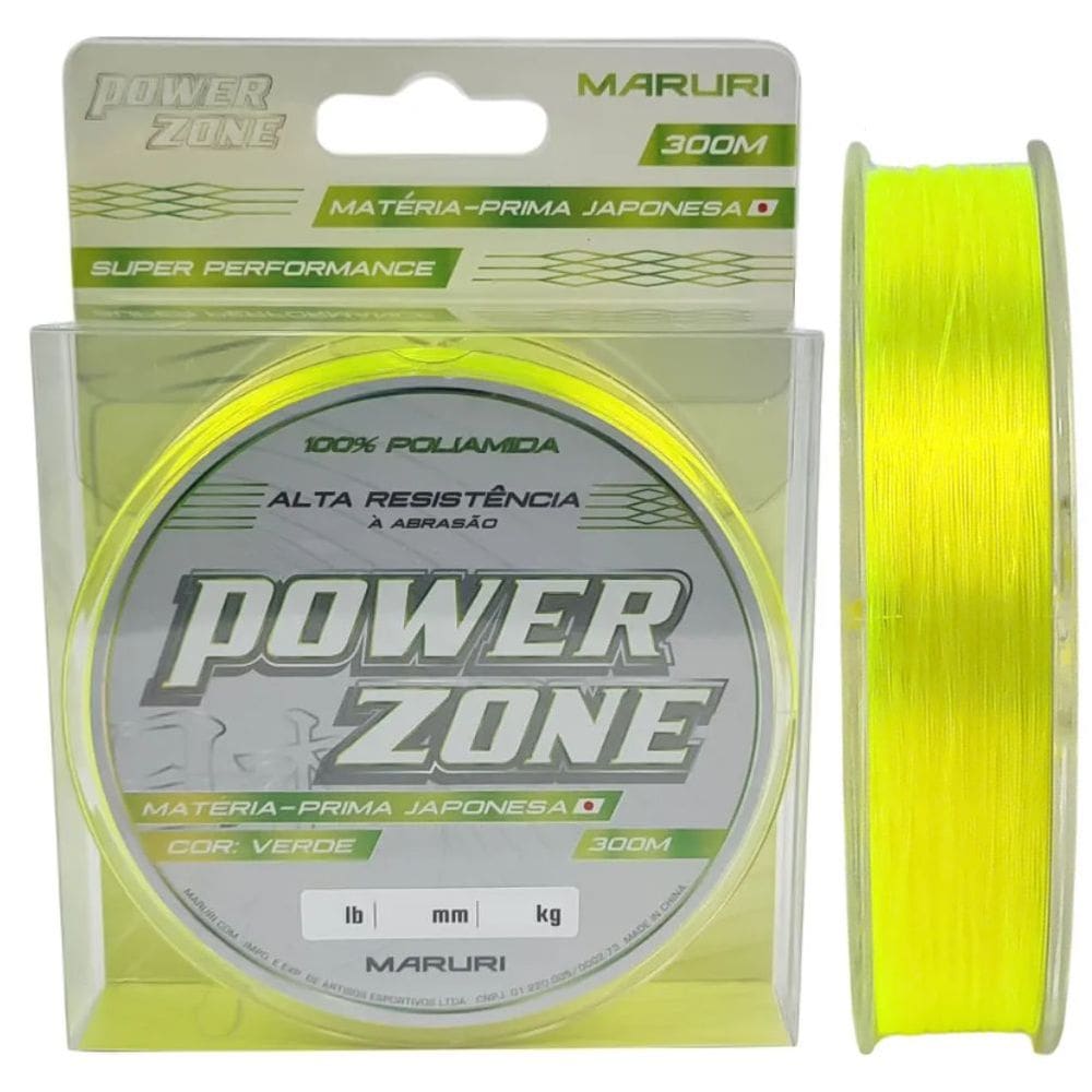 Linha Monofilamento Maruri Power Zone 0,46mm 300m Verde