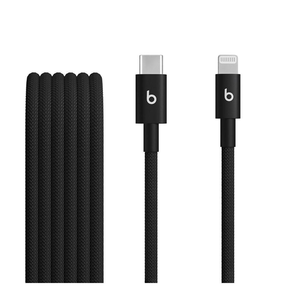 Cabo trançado de USB-C para Lightning da Beats (1,5 m), Preto-relâmpago