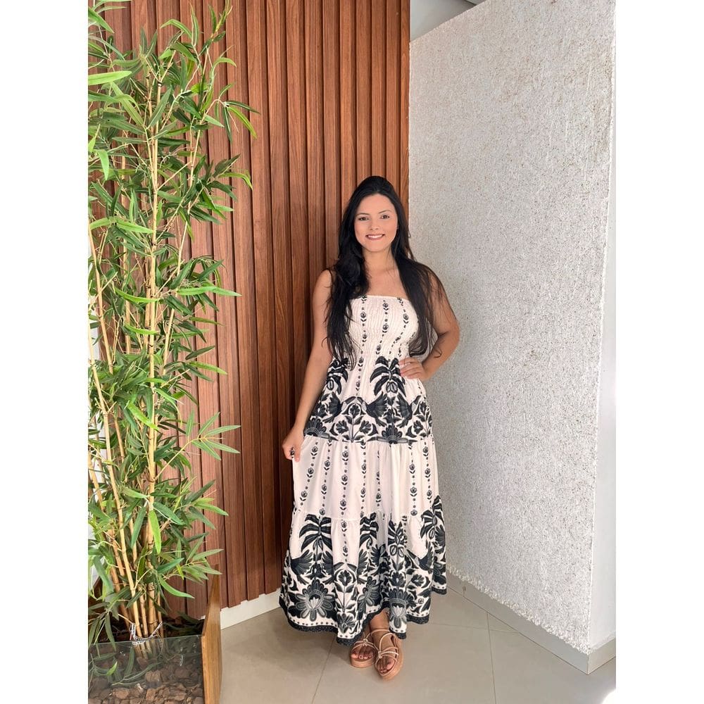 Vestido Tomara Que Caia Estampado Latex No Busto Crisconf