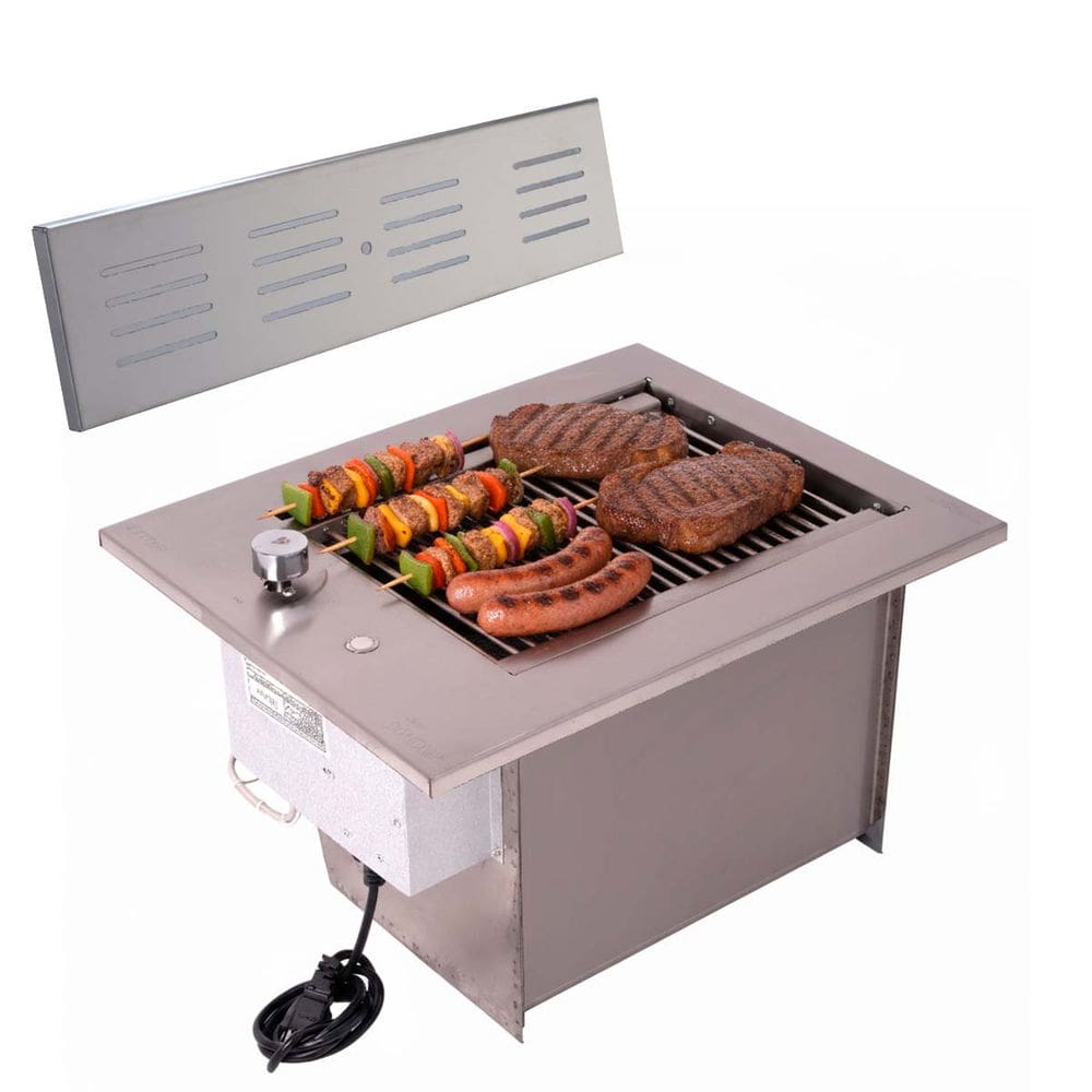 Churrasqueira Grill a Gás de Embutir com Veneziana Diamond Little Gás Natural