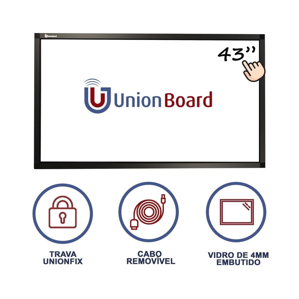 Moldura Interativa Touch Screen Unionboard 43