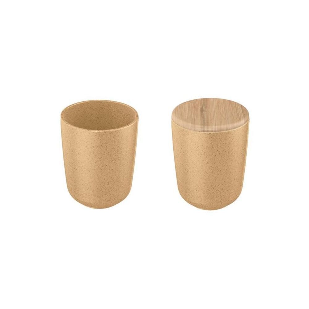 Kit Porta Algodão E Porta Escova Osaka Ou Caramelo