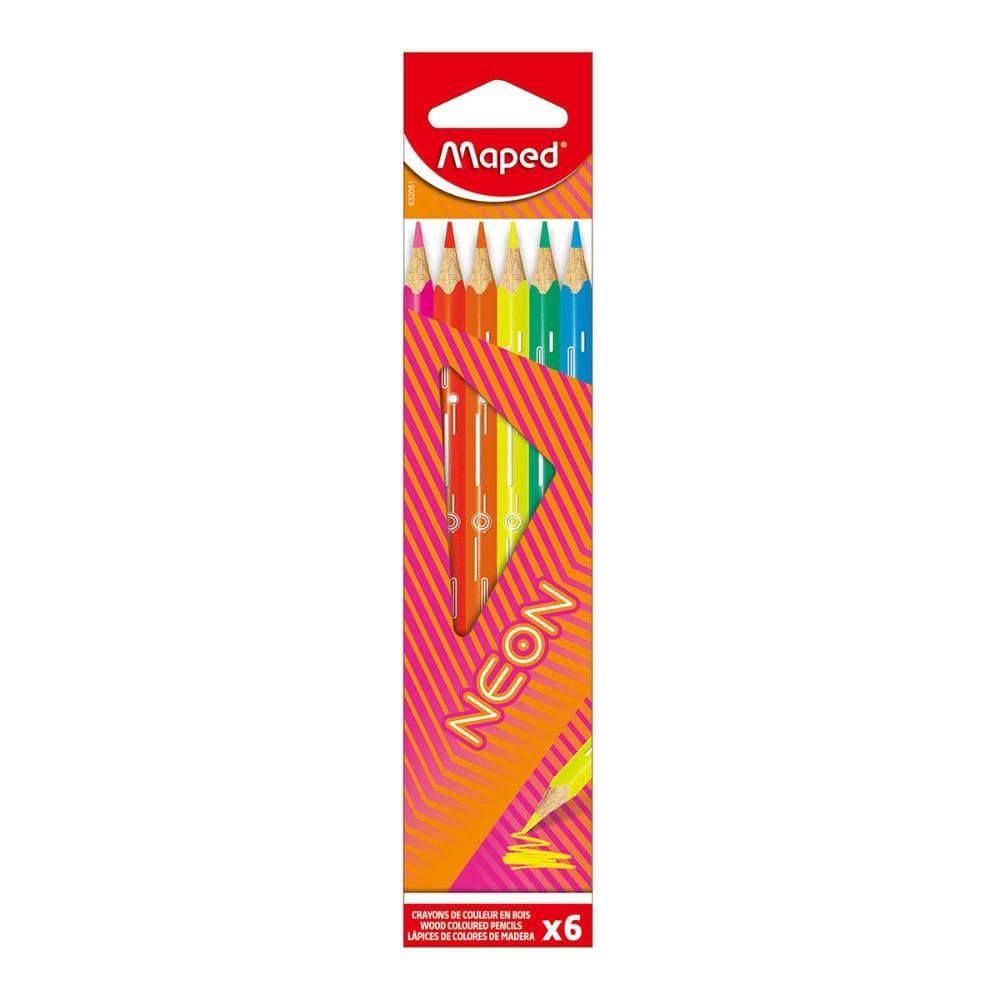 Lápis de cor Neon 6 cores 832081ZV - Maped