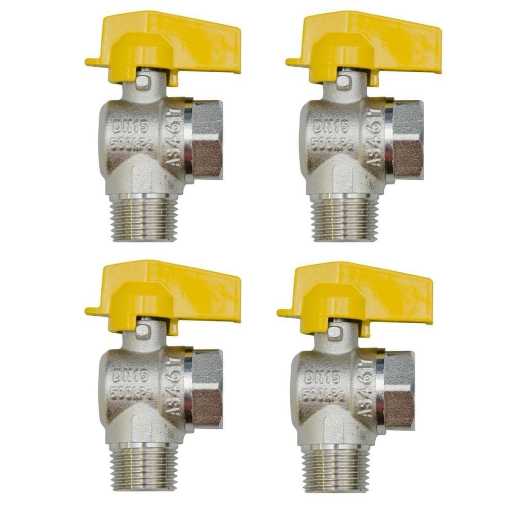 Kit 4 Registro Válvula Esférica 90 Rm X Rf 1/2`` Pex Gás