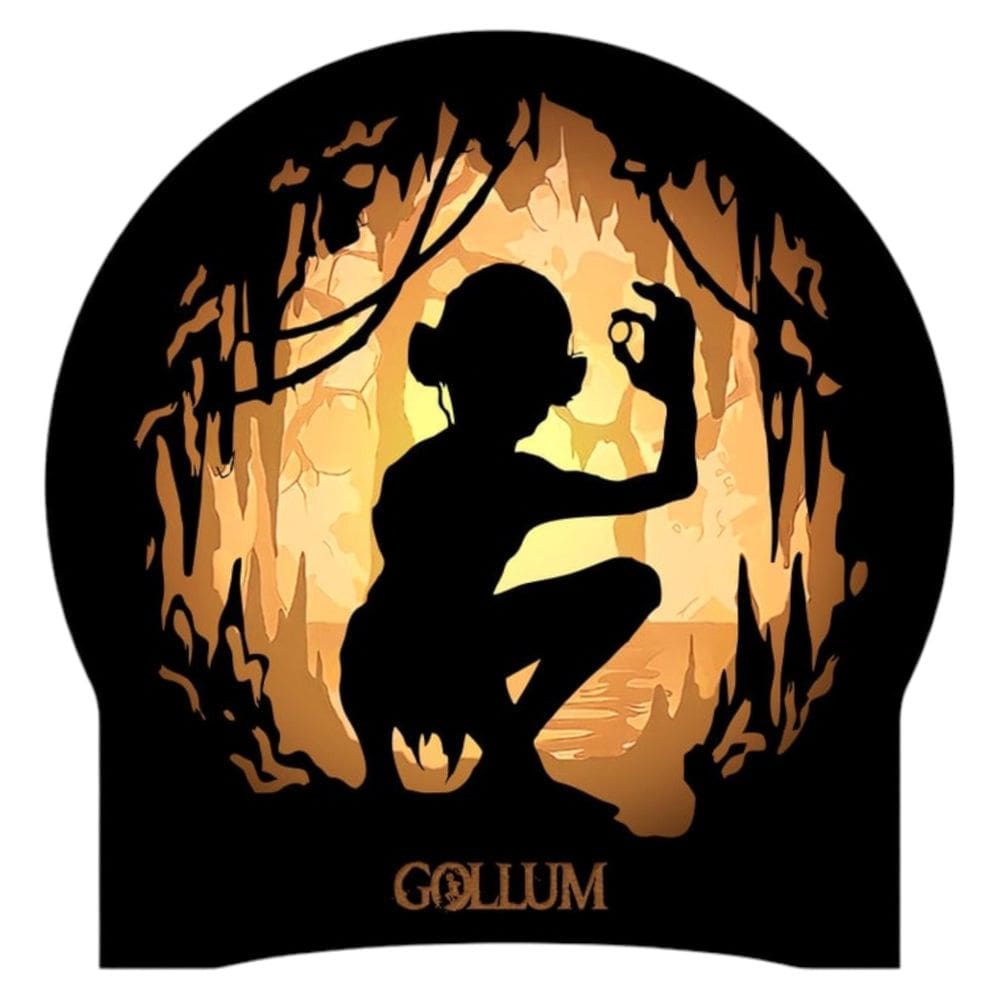 Luminária Abajur Em Mdf Senhor Dos Anéis Gollum Portátil