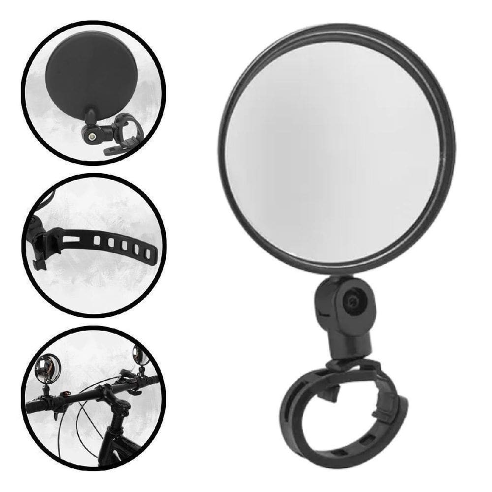 Espelho Retrovisor Para Bicicleta 6 Preto