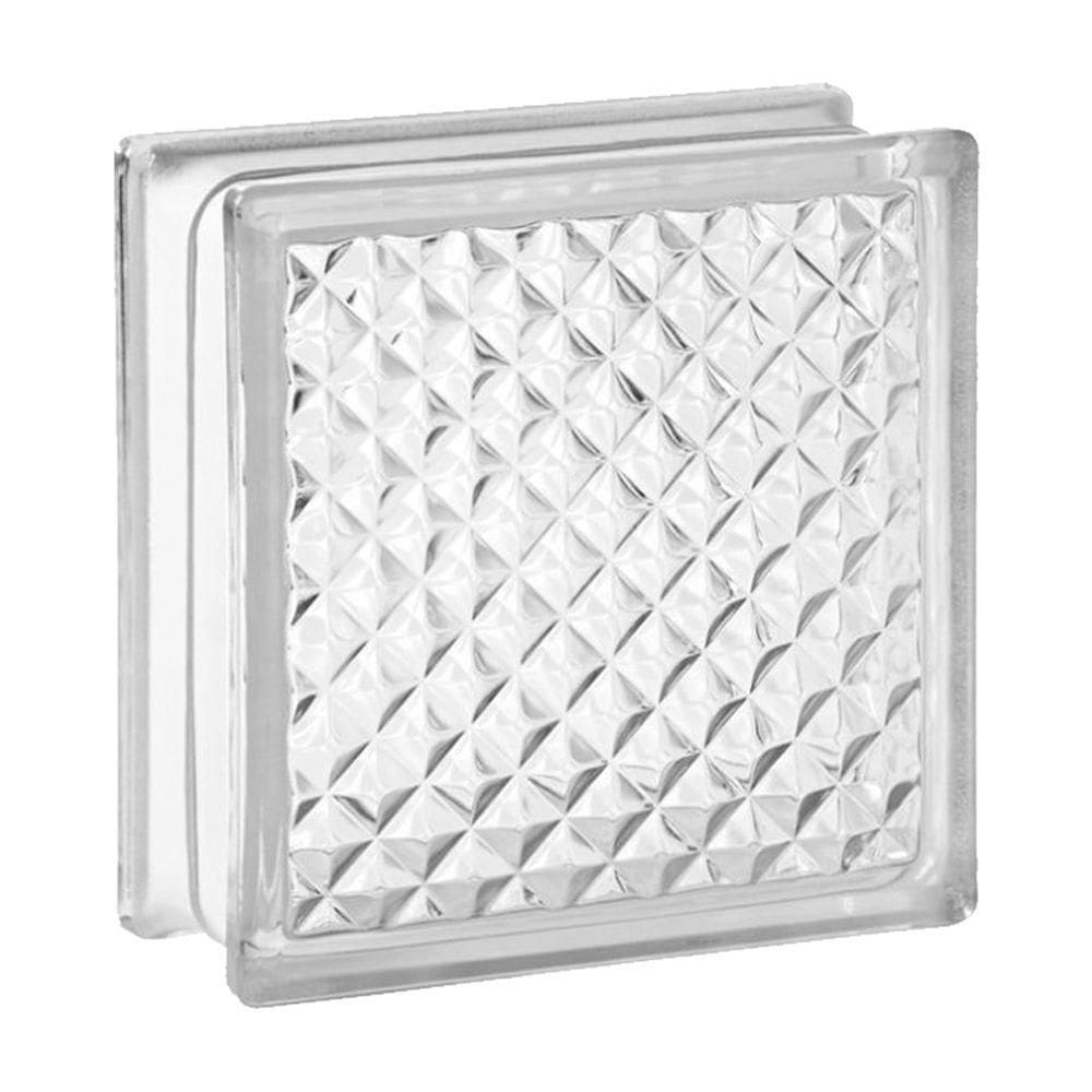 Tijolo De Vidro 19 X 19 X 8 Cm Inca Translúcido 10 Unidades Tradestar