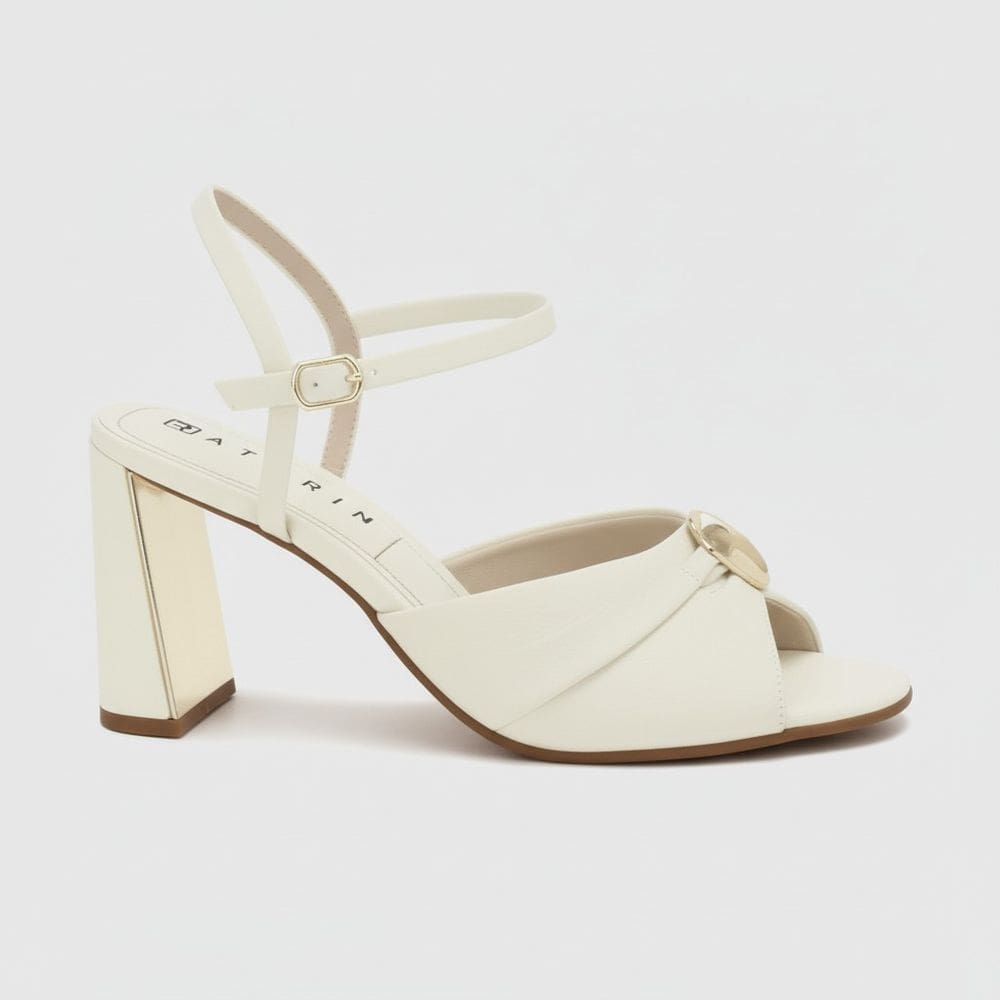 Sandália Feminina Ramarim De Salto Dourado Social 2522205