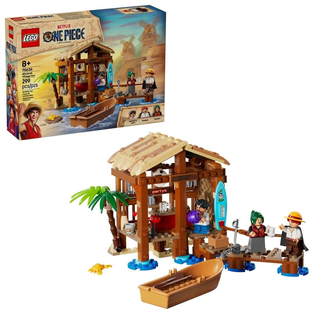 Lego One Piece Cabana Da Vila Moinho De Vento 299 Pçs 75636