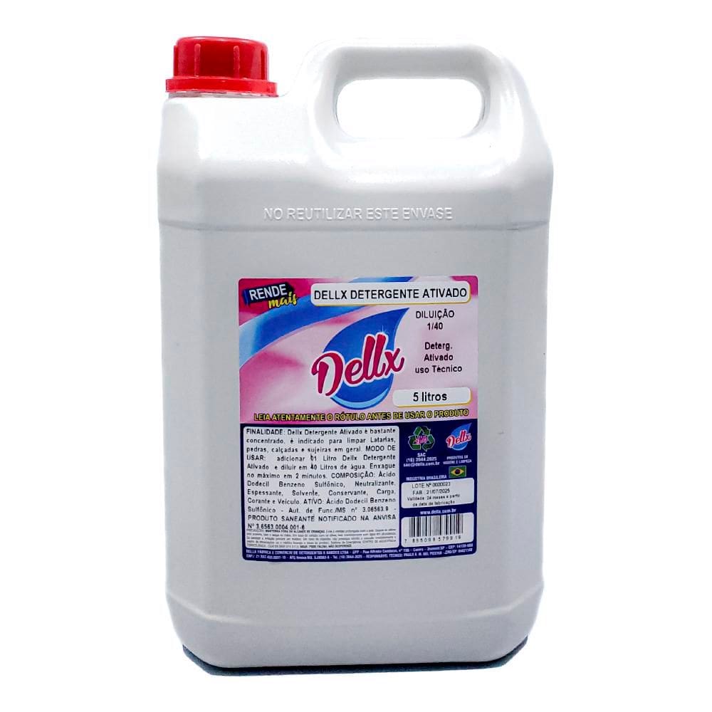 Detergente Ativado para Limpeza Pesada 5 L - Dellx 89
