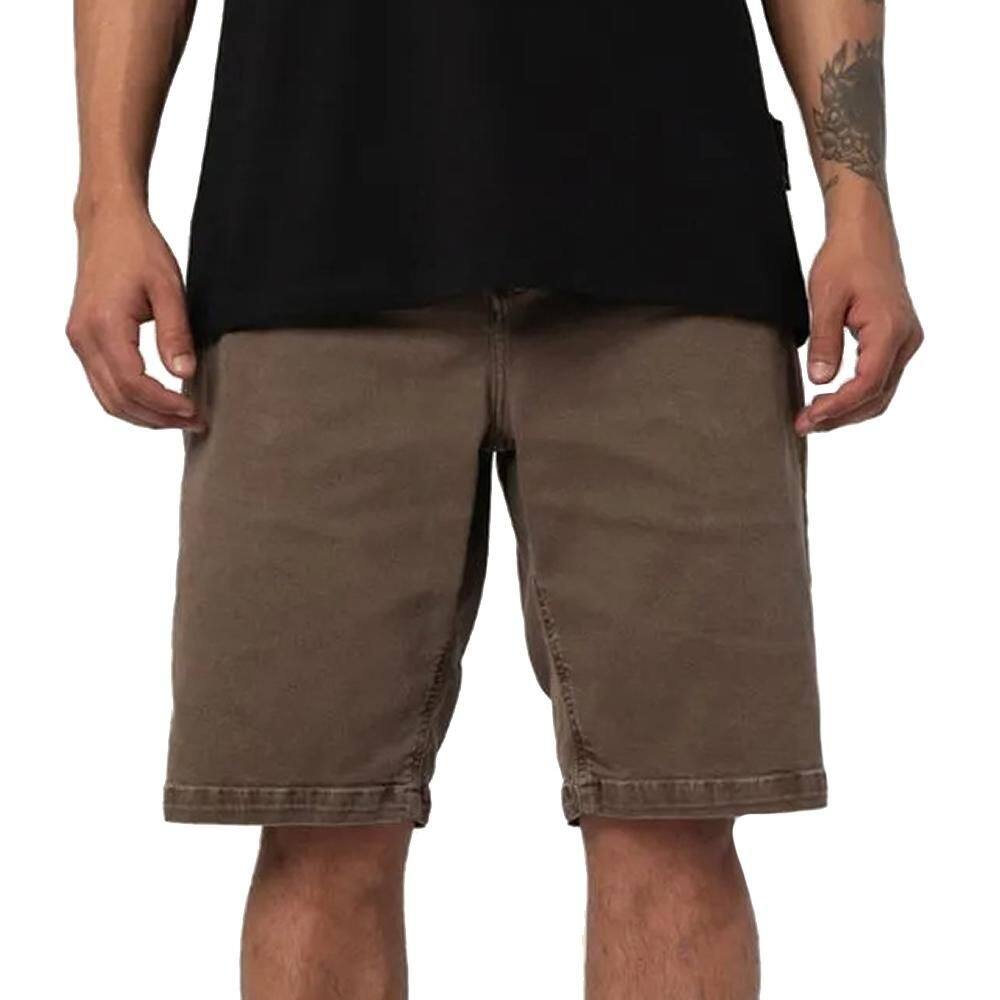 Bermuda MCD Sarja Slim SM26 Masculina Marrom Ruína