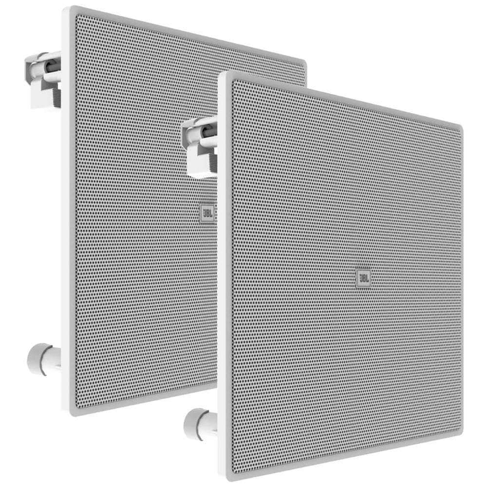 JBL 6CO3Q+ Par de Alto-Falantes de Embutir Quadrado Coaxial 6,5” Pol. Bordas Reduzidas 140W 8 Ohms Branco
