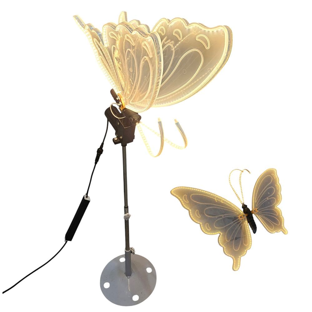 Borboleta LED Movimento Bate Asa Decoraçao Natal Casamento Aniversario Festa Evento Casa Jardim Moderno Elegante