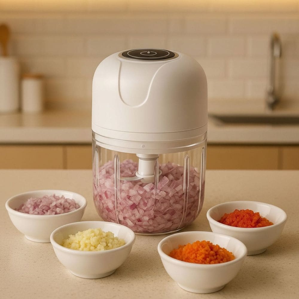 Mini Processador de Alimentos Triturador Portatil Sem Fio Recaregavel Usb