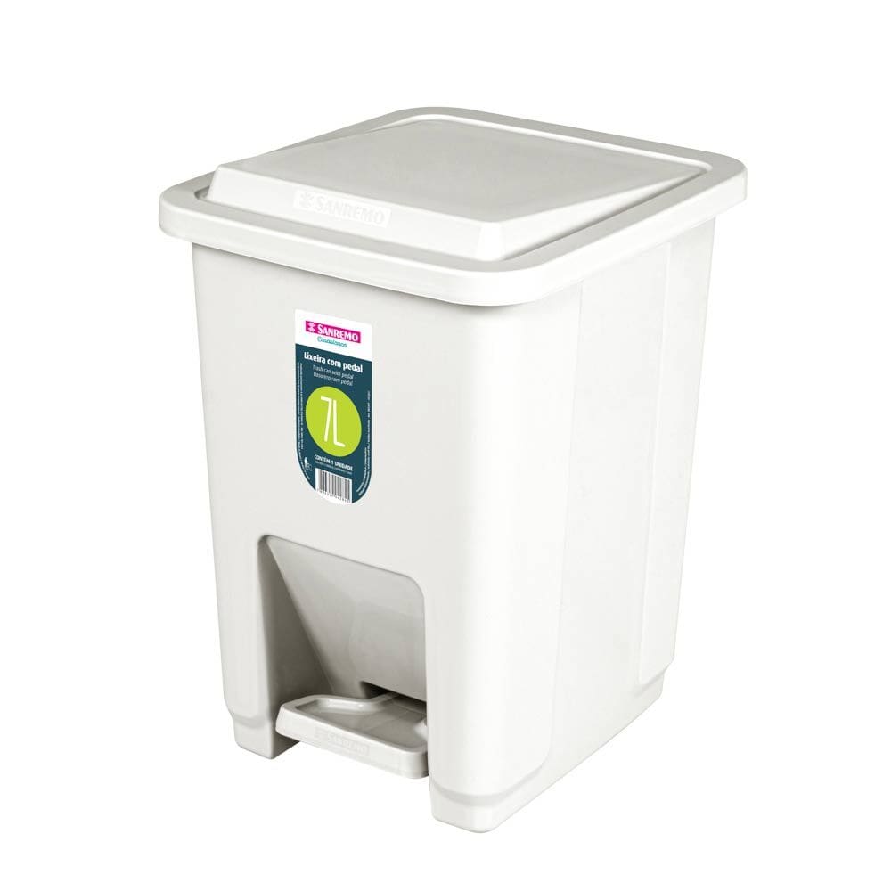 Lixeira C Pedal 7L Br Sr2207 Sanremo