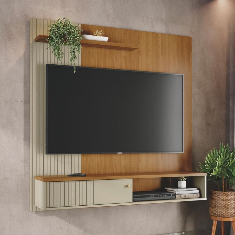 Bancada Suspensa com Design Clean Luma Cumaru/Opala