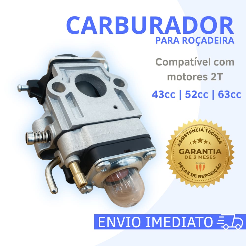 Carburador Para Roçadeira 43cc Kawashima Toyama Garthen Novo