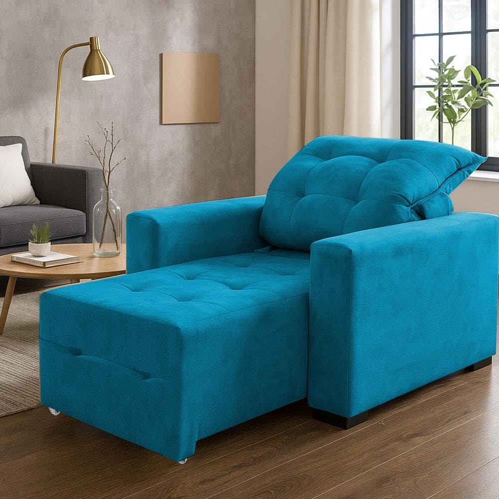 Poltrona Amamentação E Decoração Helena Turquesa