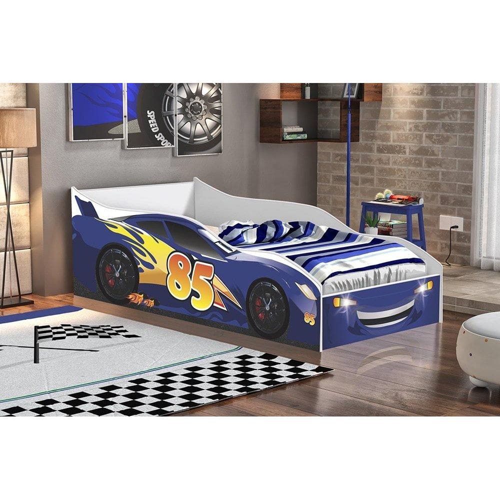 Cama Carro Infantil Blue com Colchão Gabrielli