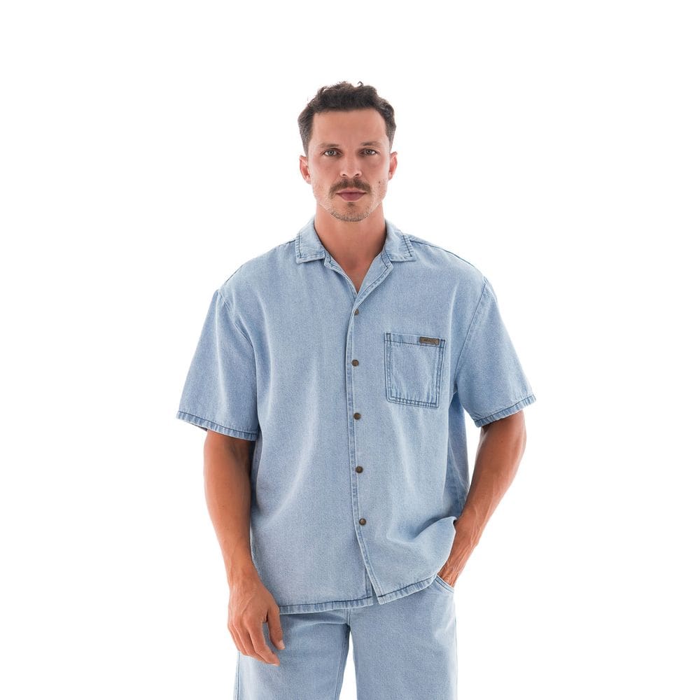 Camisa Jeans Masculina Arauto Oversized