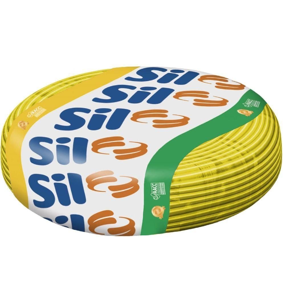 Cabo Flexsil De Cobre 4mm 750 Volts Amarelo Com 100 Metros - Am - Sil Cabo Flexivel Amarelo 750v 4,00mm 100m Sil