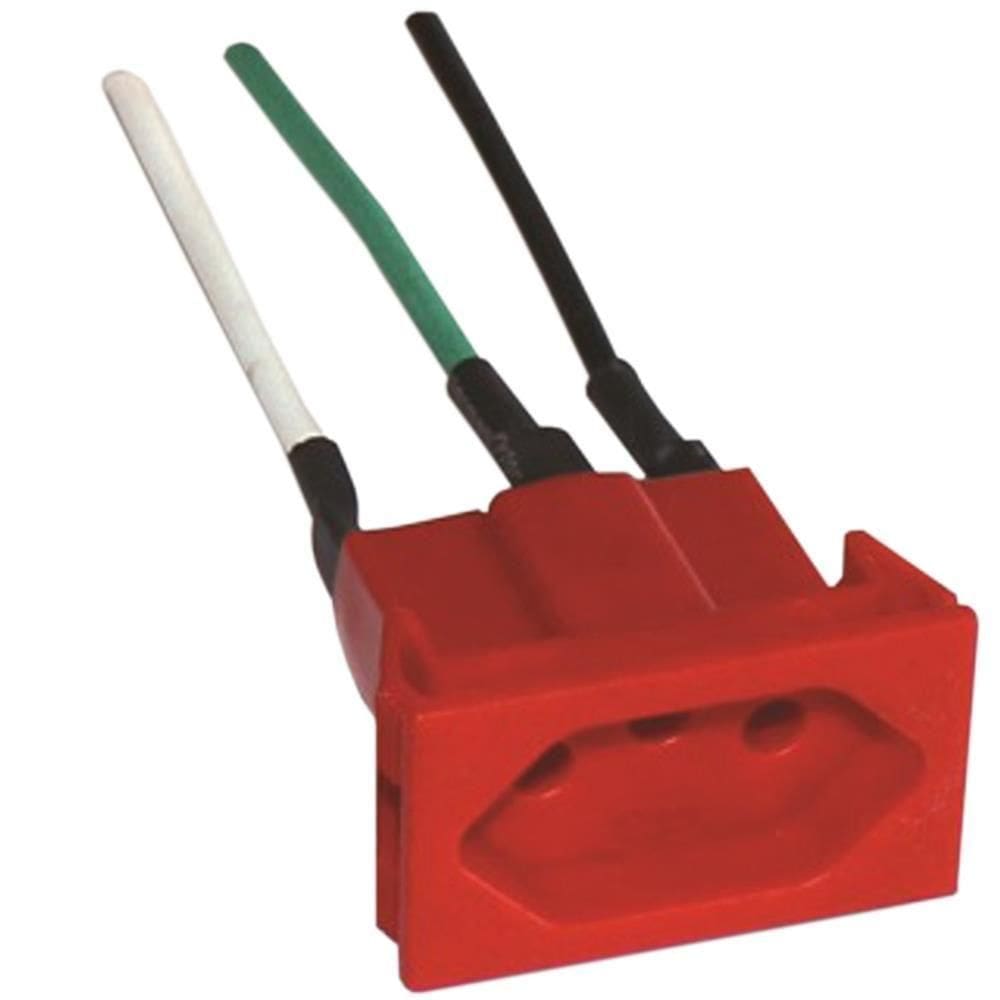 Tomada De Painel Com Cabo 20a 250v Vermelho - S8631 - Steck Tomada De Painel C-cabo 20a 250v Vm Steck S8631