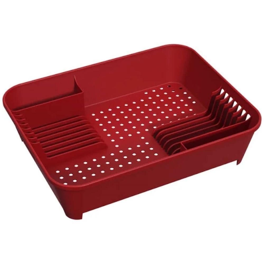 Escorredor De Louças Basic Vermelho Bold - 10848-0465 - Coza Escorredor De Louças Basic Vermlho Bold - 10848-0465 - Coza
