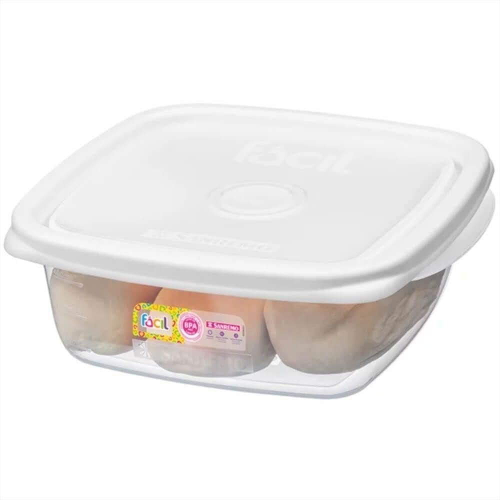 Pote Quadrado Cores 530ml - 124-6 - Sanremo Pote Quadrado 530ml Sanremo 124-6