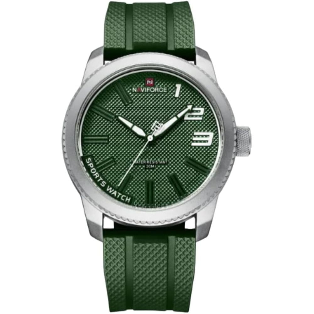 Relógio Naviforce Masculino 9202 Pulseira De Silicone Verde